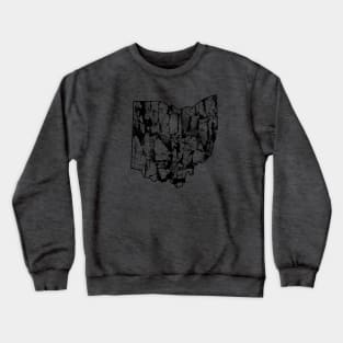 Rock Climbing Ohio Rock Climber State Map Climb Art Crewneck Sweatshirt